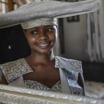 Floor-length and horns: Namibia's Herero dress endures