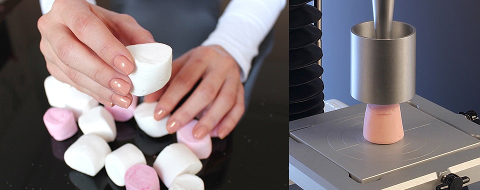 Compression test using the TA.XTplus Texture Analyser