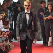 Mashed-up Asian designers in mashed-up Boulevard Haussmann: Junya Watanabe and Comme des Garçons