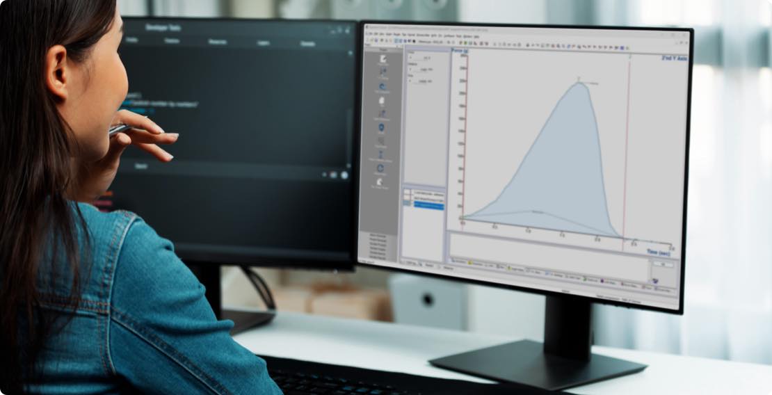 Texture analysis user using Exponent Connect software